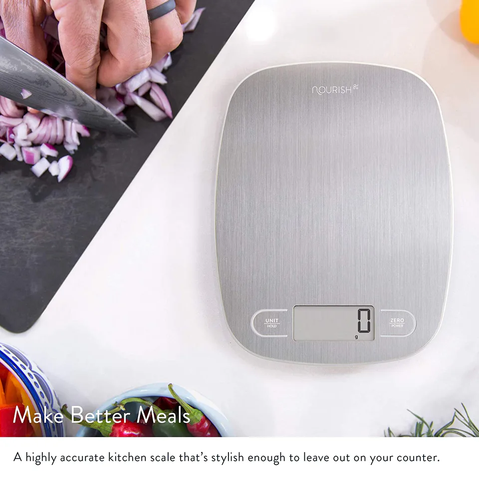Digital Kitchen Scale Digital Weight Grams and Ounces (Stainless
