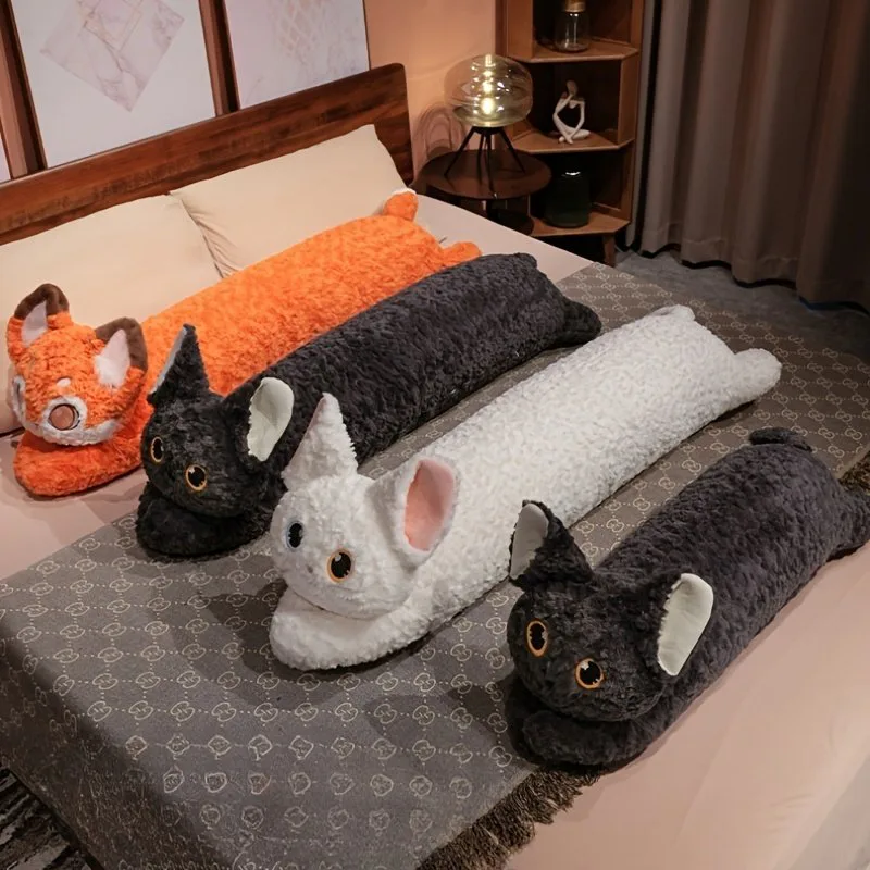 Plush Cat Body Pillow - Ultimate Comfort for Side Sleepers